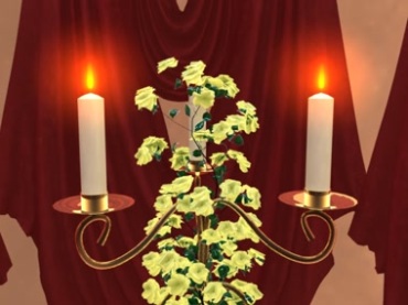 结婚庆典烛台烛光白蜡烛动态特效视频素材