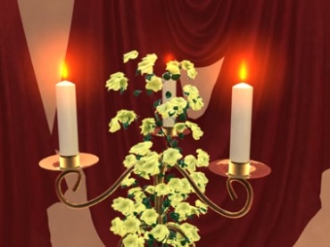 结婚庆典烛台烛光白蜡烛动态特效视频素材