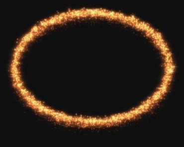 椭圆粒子环闪亮粒子掉落黑屏抠像特效视频素材