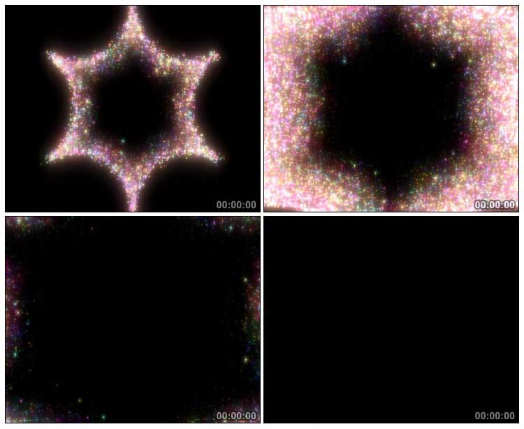 多边形闪亮粒子动态特效视频素材