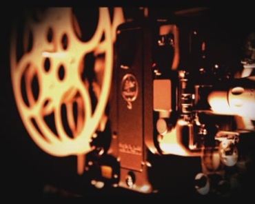 电影老式放映机特写镜头视频素材