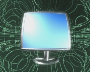 电脑显示器虚幻网络世界动态背景视频素材