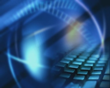电脑键盘网络科技蓝色背景视频素材