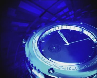 手表指针时针分针秒针转动特效视频素材