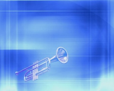 小号乐器蓝色背景视频素材
