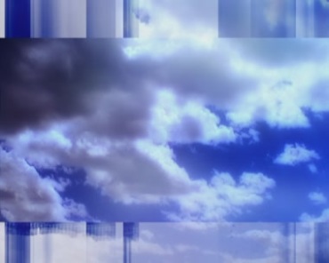 蓝天白云上下边动态特效视频素材