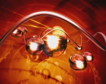 钢珠球圆球铁球波浪状运动背景视频素材