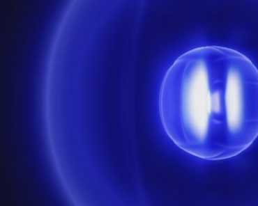 蓝光白光发光体球体转动动态光效视频素材