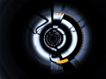 黑暗隧道穿越科技背景视频素材