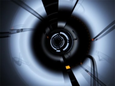 黑暗隧道穿越科技背景视频素材