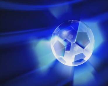 蓝色炫光足球发光动态光效视频素材