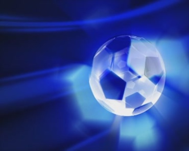 蓝色炫光足球发光动态光效视频素材