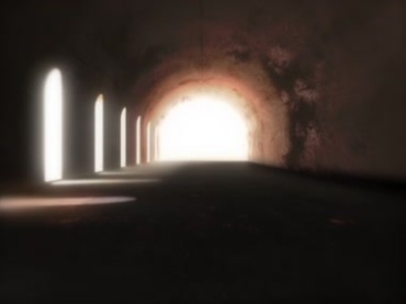 通道山洞隧道穿行洞口亮光白光视频素材