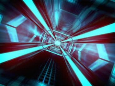 科幻光线阵列通道隧道穿梭动态背景视频素材
