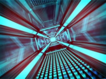 科幻光线阵列通道隧道穿梭动态背景视频素材