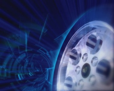 汽车轮胎旋转动态穿梭特效视频素材