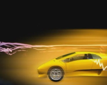 黄色跑车汽车转动展示炫酷背景视频素材