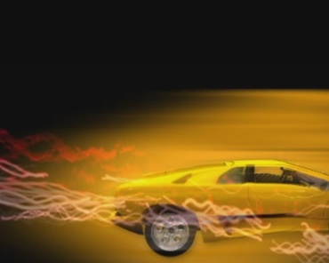 黄色跑车汽车转动展示炫酷背景视频素材