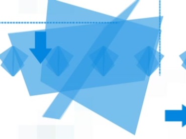 几何图案图形图标蓝色背景视频素材