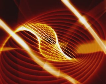 金光曲面线条光线扭曲动态光效视频素材