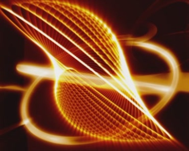 金光曲面线条光线扭曲动态光效视频素材
