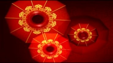 中国红喜庆好运大红灯笼节日舞台演出背景视频素材
