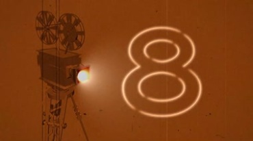 老式电影放映机播放投影灯光十秒倒计时倒数视频素材