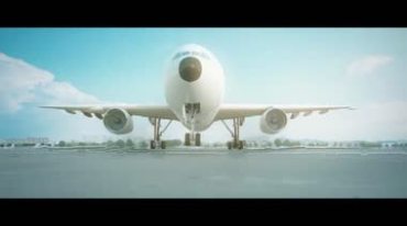 飞机起飞动车高铁轮船现代交通工具实拍视频素材