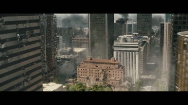大地震高楼倒塌城市毁灭CG动画视频素材