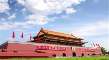 北京城市景点天安门角楼北海公园白塔视频素材