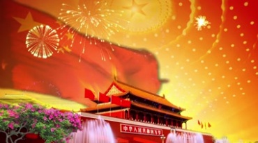 歌唱祖国中国梦天安门国旗红歌民歌党建视频素材