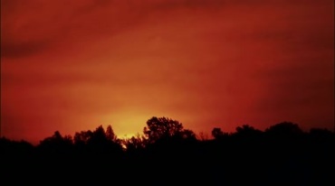 血染的天空红日升起武侠场景视频素材