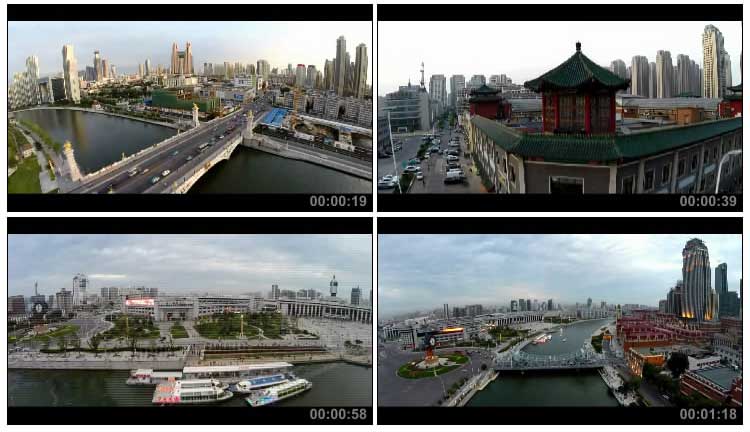 天津城市航拍宣传片视频素材