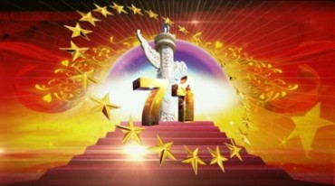建党节七一71华表五角星围绕党建宣传视频素材