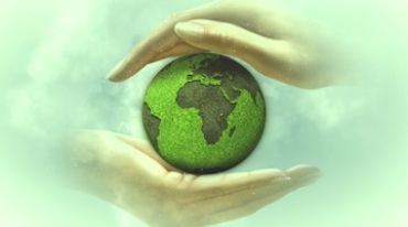双手呵护地球绿色环保视频素材