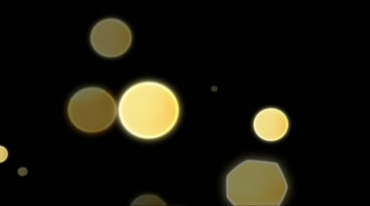 漂浮的黄色圆点圆斑光斑后期叠加合成视频素材