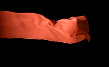 红绸布红绸带飘动黑屏抠像后期特效视频素材