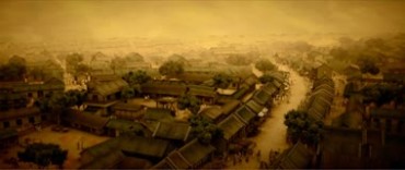 中国历史古代古人生活场景商贸街道市集CG动画视频素材