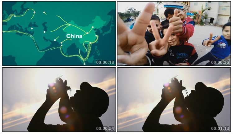 一带一路丝绸之路经济走廊中国发展视频素材