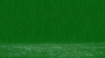 下雨雨点掉落地上雨线大雨绿屏抠像后期巧影特效视频素材