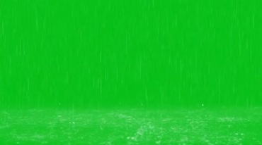 下雨雨点掉落地上雨线大雨绿屏抠像后期巧影特效视频素材