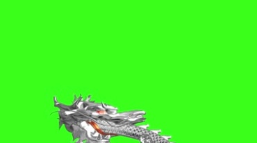 龙飞舞神龙银龙白龙降龙十八掌绿屏抠像特效视频素材