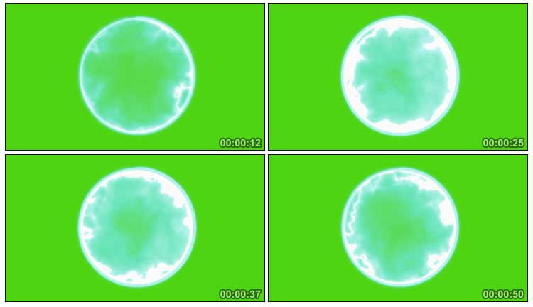 能量球泡泡屏障绿屏抠像后期特效视频素材
