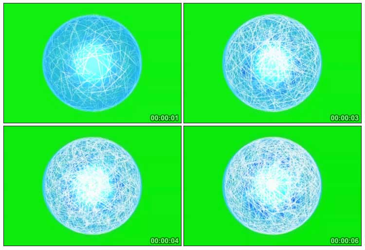 火影忍者螺旋丸能量球绿屏抠像后期特效视频素材