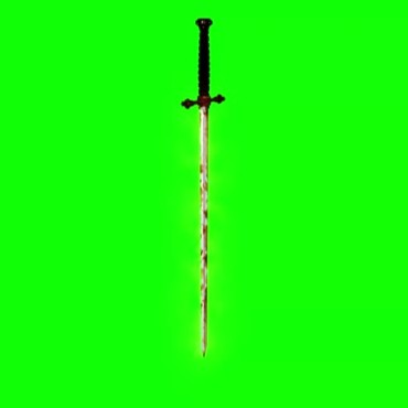 魔幻宝剑御剑飞行刀剑绿屏抠像后期特效视频素材