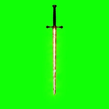 魔幻宝剑御剑飞行刀剑绿屏抠像后期特效视频素材