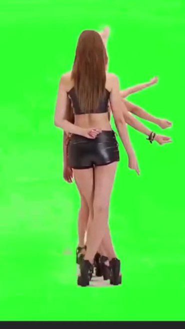 美女团体热舞跳舞辣舞绿幕抠像后期特效视频素材