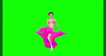 性感美女大摆裙跳舞绿屏特效（清晰度不高 慎用）视频素材