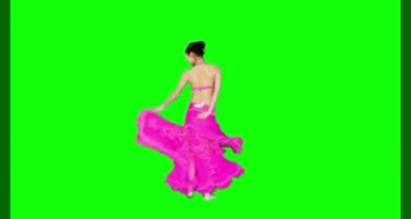 性感美女大摆裙跳舞绿屏特效（清晰度不高 慎用）视频素材