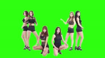 日韩美女青春热舞跳舞短裙辣舞绿屏抠像视频素材
